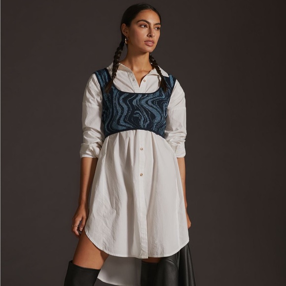 ✨ Anthropologie Cropped Marble Vest - Picture 3 of 5